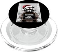 Dear Rabbi I Can Explain Funny Christmas Hannuka Raccoon PopSockets PopGrip for MagSafe