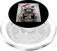 Dear Rabbi I Can Explain Funny Christmas Hannuka Raccoon PopSockets PopGrip for MagSafe
