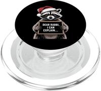 Dear Rabbi I Can Explain Funny Christmas Hannuka Raccoon PopSockets PopGrip for MagSafe