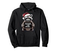 Dear Rabbi I Can Explain Funny Christmas Hannuka Raccoon Pullover Hoodie