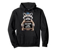 Dear Rabbi I Can Explain Funny Christmas Hannuka Raccoon Pullover Hoodie
