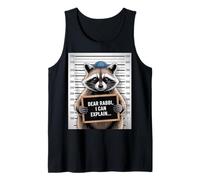 Dear Rabbi I Can Explain Funny Christmas Hannuka Raccoon Tank Top