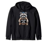 Dear Rabbi I Can Explain Funny Christmas Hannuka Raccoon Zip Hoodie