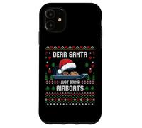 Dear Santa Airboat Christmas Boating Ugly Xmas Sweater Case for iPhone 11