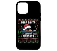 Dear Santa Airboat Christmas Boating Ugly Xmas Sweater Case for iPhone 12 mini