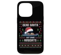 Dear Santa Airboat Christmas Boating Ugly Xmas Sweater Case for iPhone 13 Pro