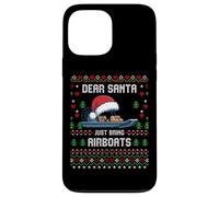 Dear Santa Airboat Christmas Boating Ugly Xmas Sweater Case for iPhone 13 Pro Max