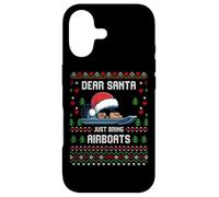 Dear Santa Airboat Christmas Boating Ugly Xmas Sweater Case for iPhone 17