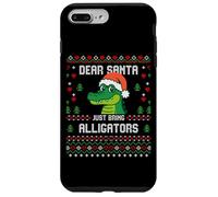 Dear Santa Alligator Ugly Xmas Sweater Christmas Gator Case for iPhone 7 Plus/8 Plus