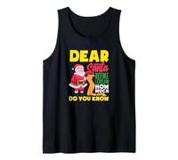 Dear Santa Before I Explain How Much Do You Know Funny Kids Tank Top