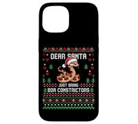 Dear Santa Boa Constrictor Christmas Ugly Xmas Sweater Case for iPhone 15