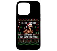 Dear Santa Boa Constrictor Christmas Ugly Xmas Sweater Case for iPhone 15 Pro Max