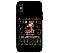 Dear Santa Boa Constrictor Christmas Ugly Xmas Sweater Case for iPhone X/XS