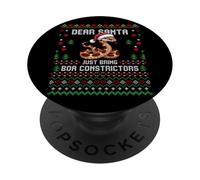 Dear Santa Boa Constrictor Christmas Ugly Xmas Sweater PopSockets Adhesive PopGrip