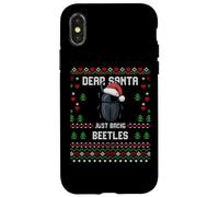 Dear Santa Christmas Beetle Bug Insect Ugly Xmas Sweater Case for iPhone X/XS