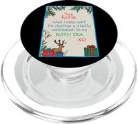 Dear Santa Contribution ROTH IRA - Funny Xmas Wish PopSockets PopGrip for MagSafe
