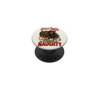 Dear Santa Define Naughty Dachshund Wiener Dog Xmas Lights PopSockets Adhesive PopGrip