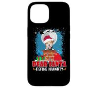 Dear Santa Define Naughty Jack Russell Terrier Dog Christmas Case for iPhone 15