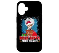 Dear Santa Define Naughty Jack Russell Terrier Dog Christmas Case for iPhone 16