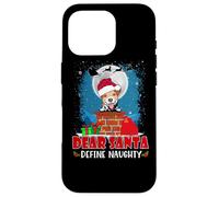 Dear Santa Define Naughty Jack Russell Terrier Dog Christmas Case for iPhone 16 Pro