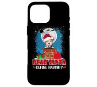 Dear Santa Define Naughty Jack Russell Terrier Dog Christmas Case for iPhone 16 Pro Max