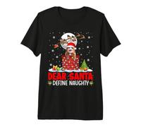Dear Santa Define Xmas Naughty Santa Cockapoo At Chimney Premium T-Shirt