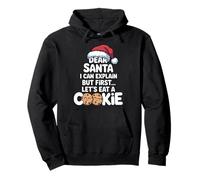 Dear Santa I Can Explain Let's Eat a Cookie Funny Christmas Pullover Hoodie