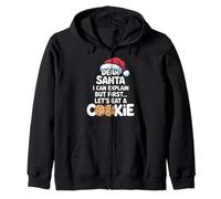 Dear Santa I Can Explain Let's Eat a Cookie Funny Christmas Zip Hoodie