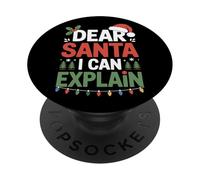Dear Santa I Can Explain School Holiday Party Theme PopSockets Adhesive PopGrip
