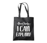 Dear Santa, I Can Explain Tote Shopping Bag 10 Litres Capacity 42 x 38cm
