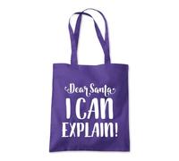 Dear Santa, I Can Explain Tote Shopping Bag 10 Litres Capacity 42 x 38cm