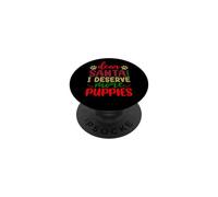 Dear Santa I Deserve More Puppies Christmas Dog PopSockets Adhesive PopGrip