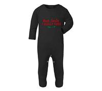 Dear Santa I Really Tried [BCX] Baby Romper Jumpsuit with feet, 0-3 Months, Black