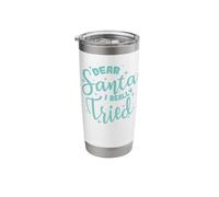 Dear Santa I Really Tried Christmas Stainless Steel Insulated Tumbler