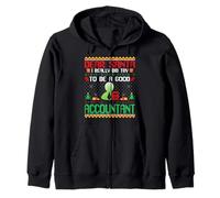 Dear Santa I Try to Be a Good Accountant Christmas Xmas Zip Hoodie
