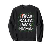 Dear Santa I Was Framed Festive Frame Christmas Sweatshirt