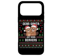 Dear Santa Just Bring Beavers Christmas Ugly Xmas Sweater Case for iPhone 17 Pro Max