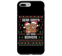 Dear Santa Just Bring Beavers Christmas Ugly Xmas Sweater Case for iPhone 7 Plus/8 Plus