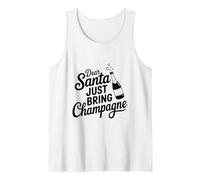 Dear Santa Just Bring Champagne Funny Holiday Tank Top