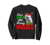 Dear Santa Just Bring Horses Funny Christmas Horse Lovers Sweatshirt