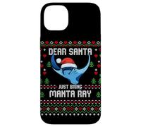 Dear Santa Just Bring Manta Ray Ugly Xmas Sweater Case for iPhone 14 Plus