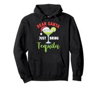 Dear Santa Just Bring Tequila Funny Winter Merry Christmas Pullover Hoodie