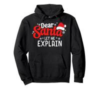 Dear Santa Let Me Explain Funny Christmas Matching Pajama Pullover Hoodie