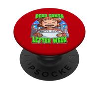 Dear Santa Letter Week Kids Celebrate Christmas Tradition PopSockets Adhesive PopGrip