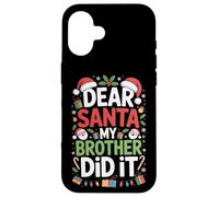 Dear Santa My Brother Did It Christmas Kids Costume Case for iPhone 16
