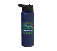 Dear Santa, My Brother Did It, Funny Christmas Naughty List Stainless Steel Insulated Water Bottle