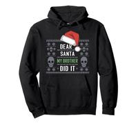 Dear Santa My Brother Did It Shirt Christmas Boys Girls Kids Pullover Hoodie