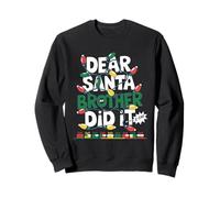 Dear Santa My Brother Did It Shirt Christmas Boys Girls Kids Sweatshirt
