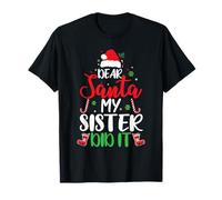 Dear Santa My Sister Did It Christmas Matching Family T-Shirt