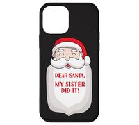 Dear Santa My Sister Did It Funny Christmas Sisters Fun Sis Case for iPhone 12 mini